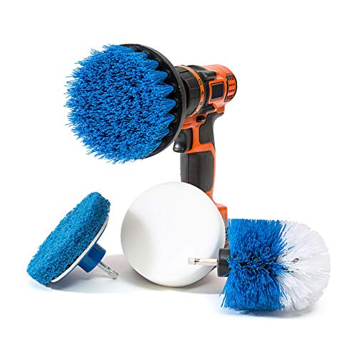 4 Piece Scrub Brush Power Drill Attachments
