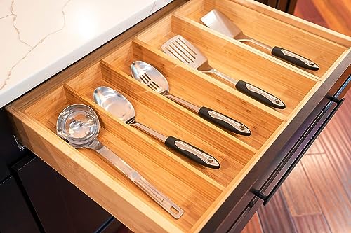 Bamboo Kitchen Utensils Organizer