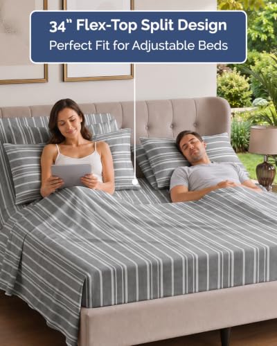 Flex Top Split Head King 6 Piece Sheet Set