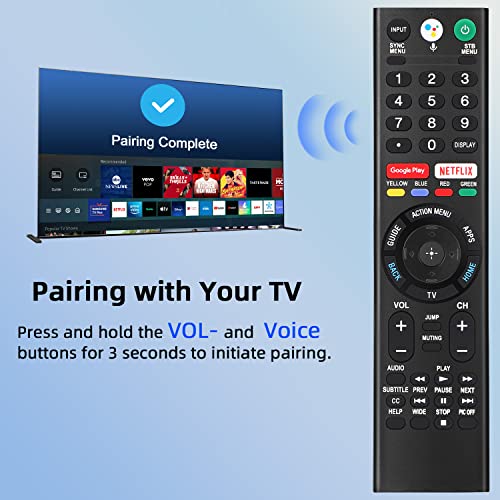 for Sony-TV-Remote-Voice, Replacement for Sony Bravia Remote RMF-TX310U for All OLED LED Smart TVs with Voice Control, 1-Year Warranty