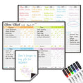 Magnetic Dry Erase Chore Chart and Weekly Calendar Set for Fridge
