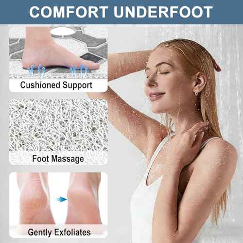 Square Shower Mat Non Slip