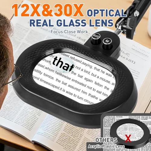 Magnifying Glass with Light and Stand