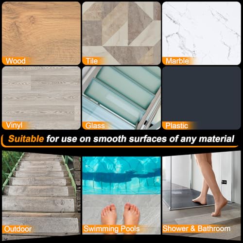 Clear Non Slip Stair Treads for Wooden Steps Indoor 5 Pack 4" x 40" Pre