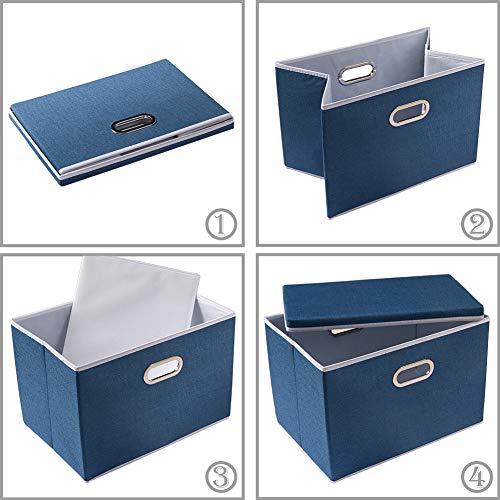 Foldable Storage Bin with Lid [5 (5 Count)