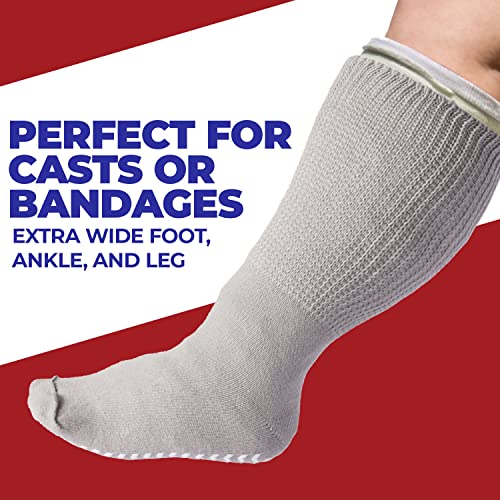 2 Pairs Extra Wide Socks For Swollen Feet