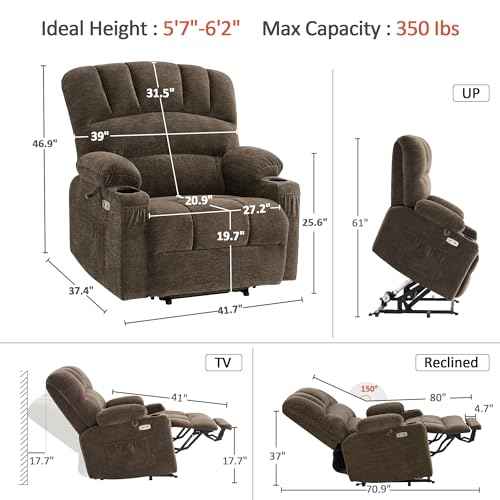 Oversized Power Lift Recliner Chair for Big and Tall Elderly