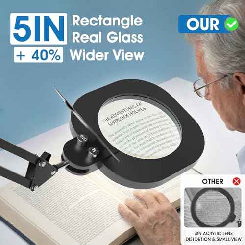 10X Magnifying Glass with Light and Stand