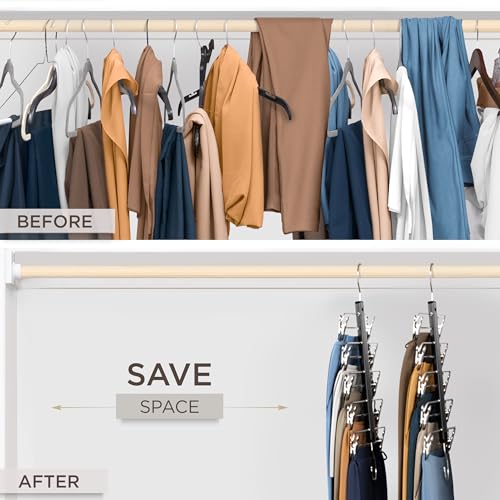 Skirt Hangers Space Saving with Clips (2 Count)