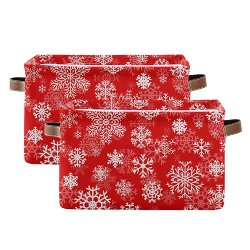 Multi purpose Cube Storage Basket Christmas Snowflakes Organizer Bag