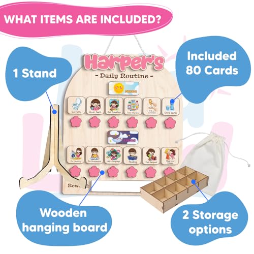 Personalized Wooden Chore Chart for Kids