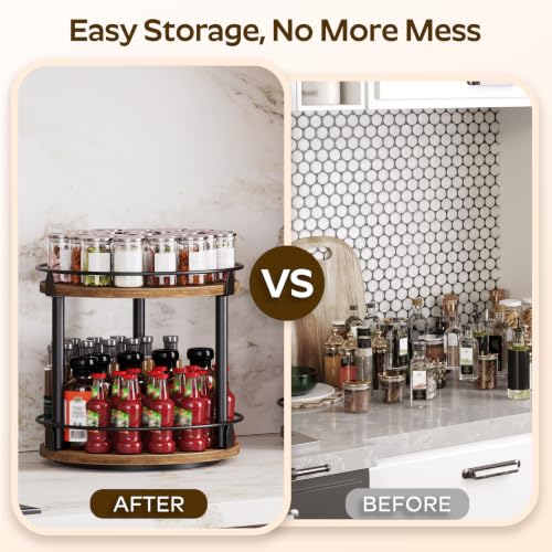 Spice Rack Set of 2 Lazy Susan Organizer (2 Count)