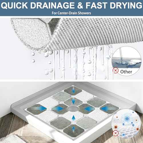 Square Shower Mat Non Slip