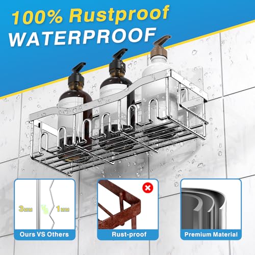 5 Pack Adhesive Shower Caddy Organizer
