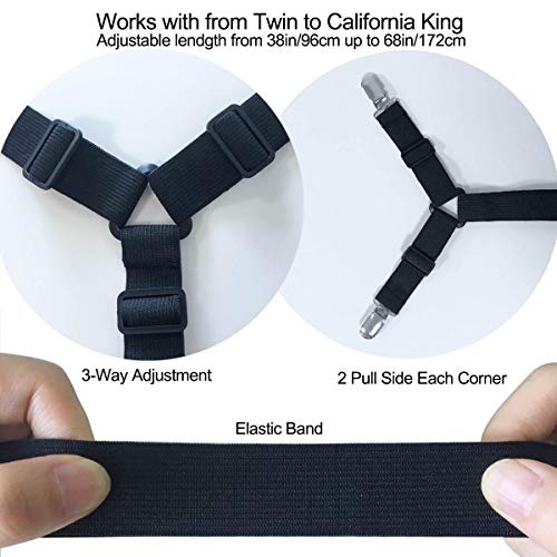 Bed Sheet Clip Straps (4 Count)