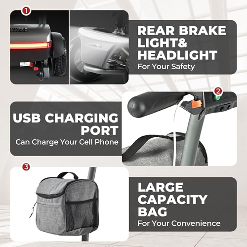 Lightweight MobilityScooter for Adult 42lbs Foldable Portable 13Miles