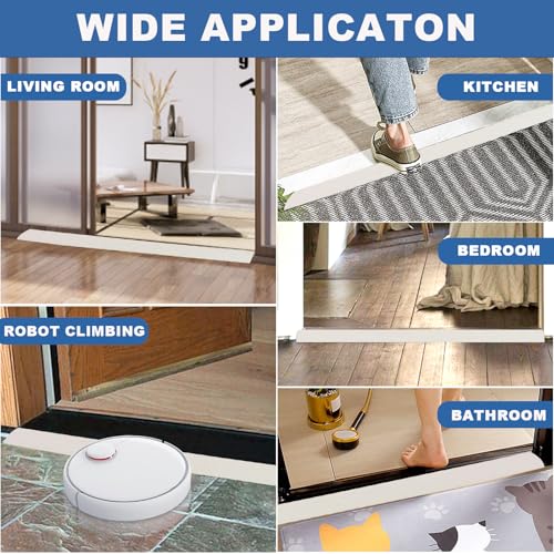 Vinyl Floor Transition Strip Self Adhesive Door Threshold Strip (10 Foot)