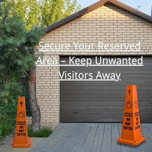 8 Pack Orange Safety Cones Caution DO NOT Enter Sign 4 (8 Count)