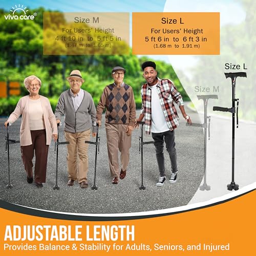 Walking Cane with Light & Alarm