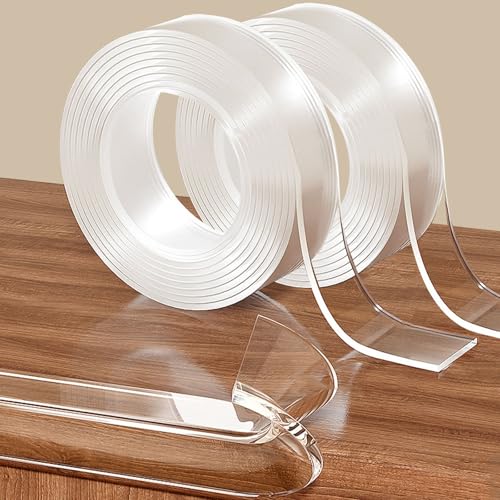 2 Rolls Clear Soft Corner Protectors for Furniture Strip (26.24 Foot)