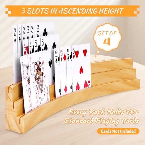 Playing Card Holders for Kids Adults Seniors (4 Count)