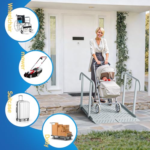 Portable Wheelchair Ramp with Handrails