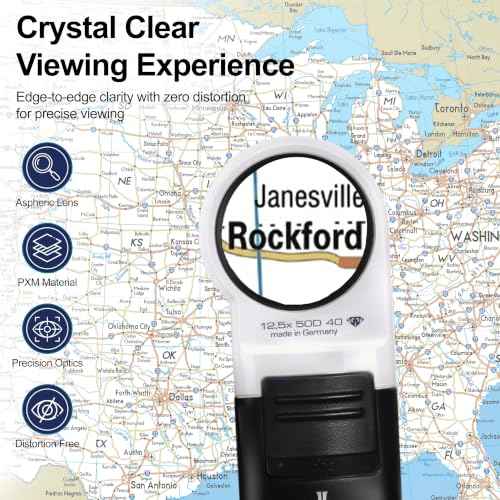 Mobilux LED Handheld Magnifier