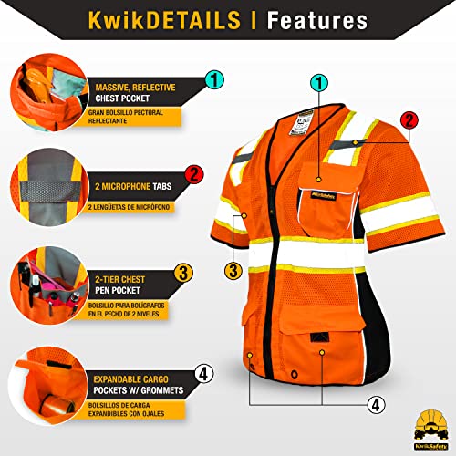 DUCHESS Hi Vis Safety Vest for Women Class 3