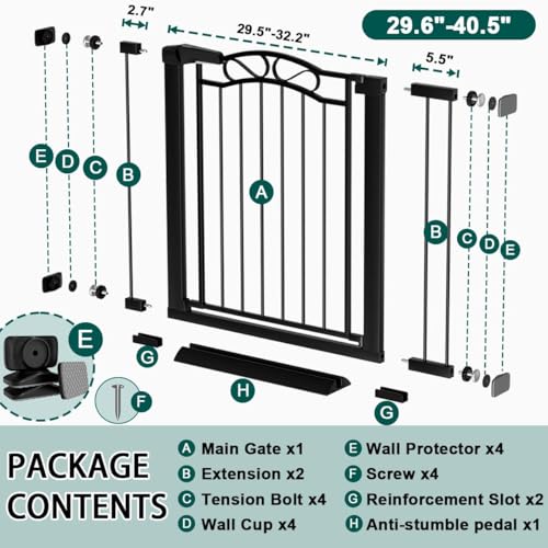 29.5" 40.5" Extra Wide Baby Gate