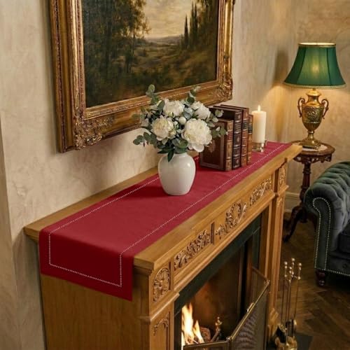 Signature Linen™ by D'Moksha Red Table Runner 60 Inches