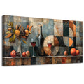 Large Canvas Wall Decor For Kitchen Wall Art For Living Room Dining Room Decorations Wine Glass Painting Still Life Abstract Picture Artwork Pub Wall Mural Posters Home Decor 24"x48"