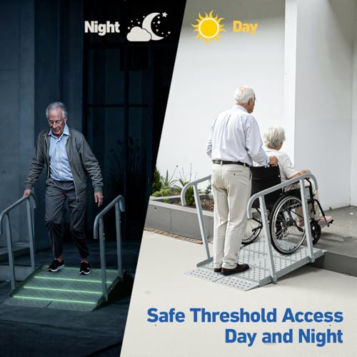 Portable Wheelchair Ramp with Handrails