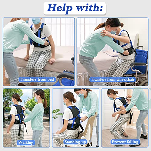 Gait Belt for Senior Transfer Belt Gait Belt with Handles Lift Standing Aids & Supports Physical Therapy Belt Walking Patient Parkinson