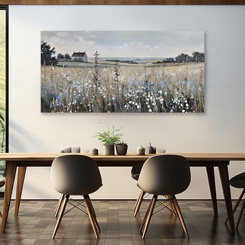Canvas Wall Art Vintage Decor Artwork Classical Oil Painting Canvas Prints Vintage Landscape Wall Art Suitable for Living Room Bedroom and Office Home Decor Painting 24"x48"