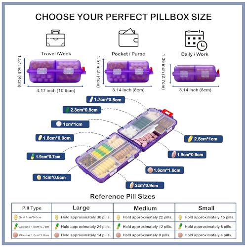Extra Large Pill Organizer with 161 Medicine Labels