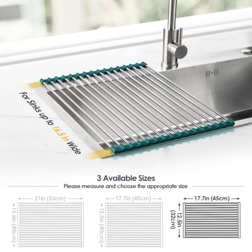 Roll Up Dish Drying Rack Over Sink