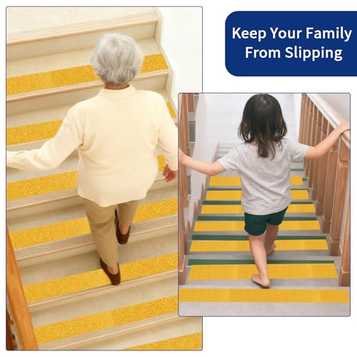Anti Slip Tape 6" x30FT Yellow PVC Safety Traction Tape for Stairs (30 Foot)