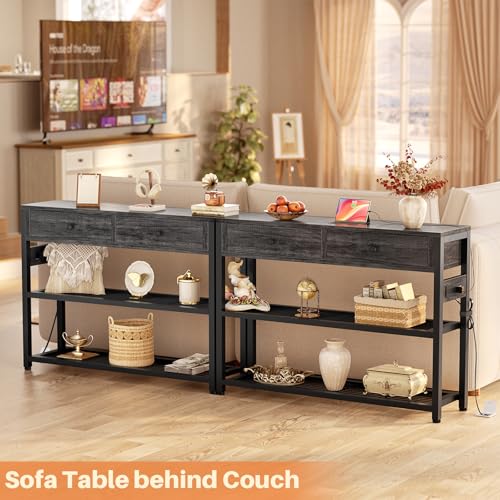 32" Small Entryway Table with Outlets