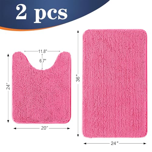 Chenille Bathroom Rugs Mats Sets 2 Piece