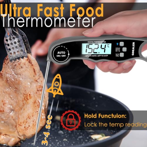 Meat Thermometer Digital Instant Read Food Thermometer Waterproof Ultra