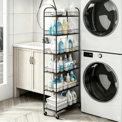 Slim Rolling Storage Cart with Wheels
