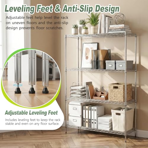 4 Tier Wire Shelving Unit