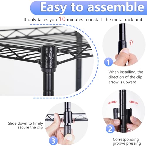 6 Tier Wire Storage Shelves (6 Count)