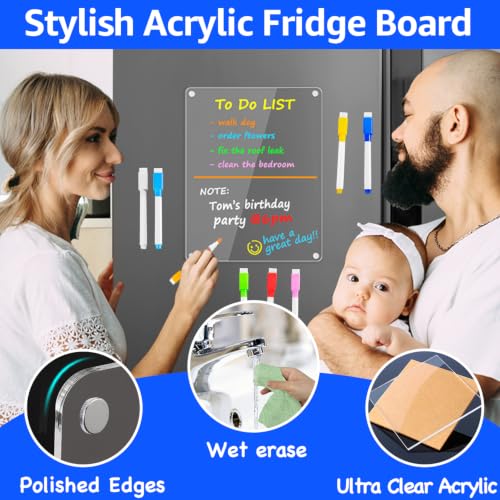 Acrylic Magnetic Whiteboard for Fridge