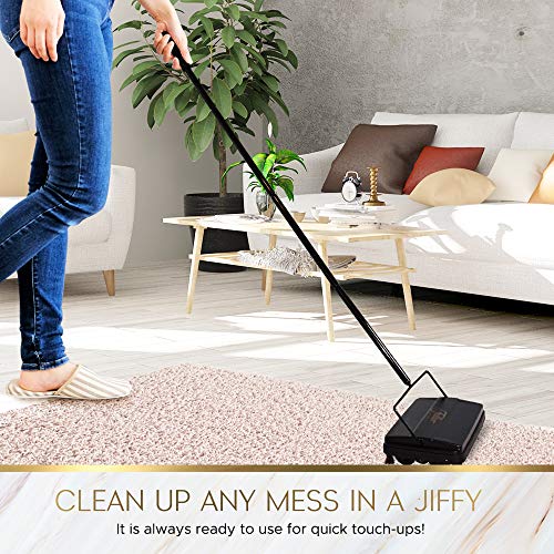 Electrostatic Carpet & Floor Sweeper with Additional Rubber Rotor