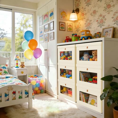 Storage Bins with Lids (6 Count)