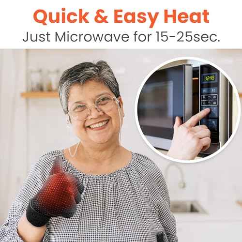 Microwaveable & Reversible Warming Arthritis Glove for Soothing Hand Pain Relief Heat Therapy for Arthritis Hands and Finger