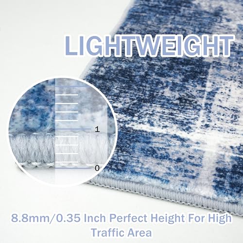 Abstract Runner Rug 3x10 Ft Washable Runners for Hallways (30 Sq Ft)