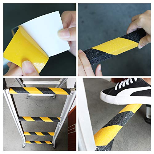 Anti Slip Safety Grip Tape 2 Inch x 60 Ft Heavy Duty Black & Yellow - Bel Marant
