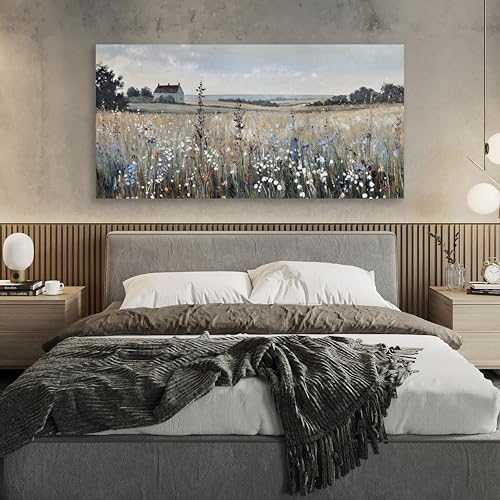 Canvas Wall Art Vintage Decor Artwork Classical Oil Painting Canvas Prints Vintage Landscape Wall Art Suitable for Living Room Bedroom and Office Home Decor Painting 24"x48"